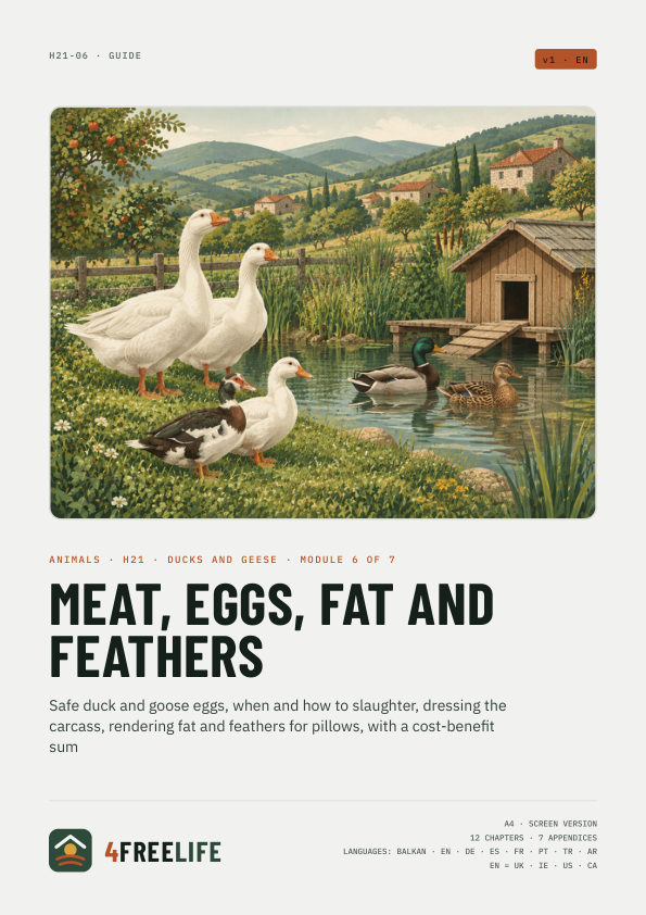 Meat, eggs, fat and feathers