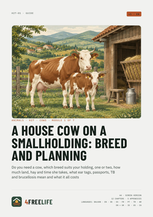 A house cow on a smallholding: breed and planning