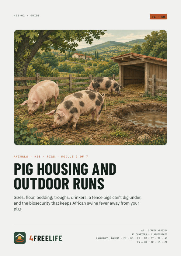 Pig housing and outdoor runs