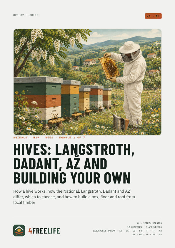 Hives: Langstroth, Dadant, AŽ and building your own