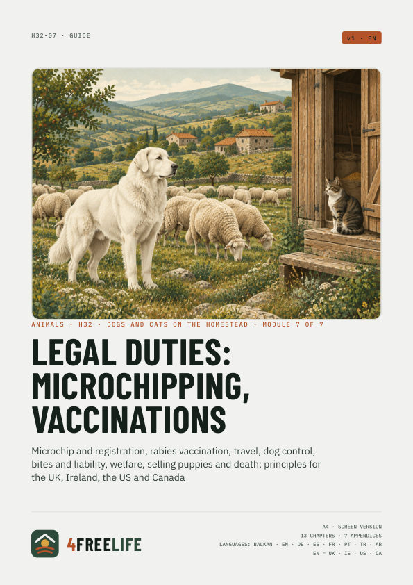 Legal duties: microchipping, vaccinations
