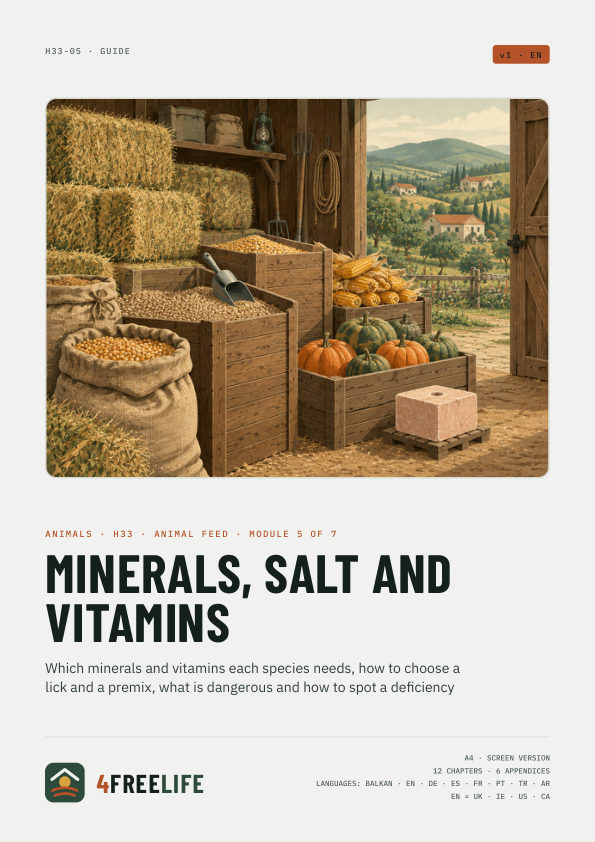 Minerals, salt and vitamins