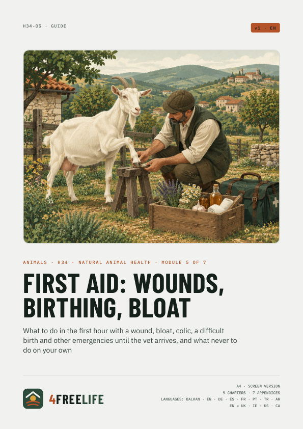 First aid: wounds, birthing, bloat
