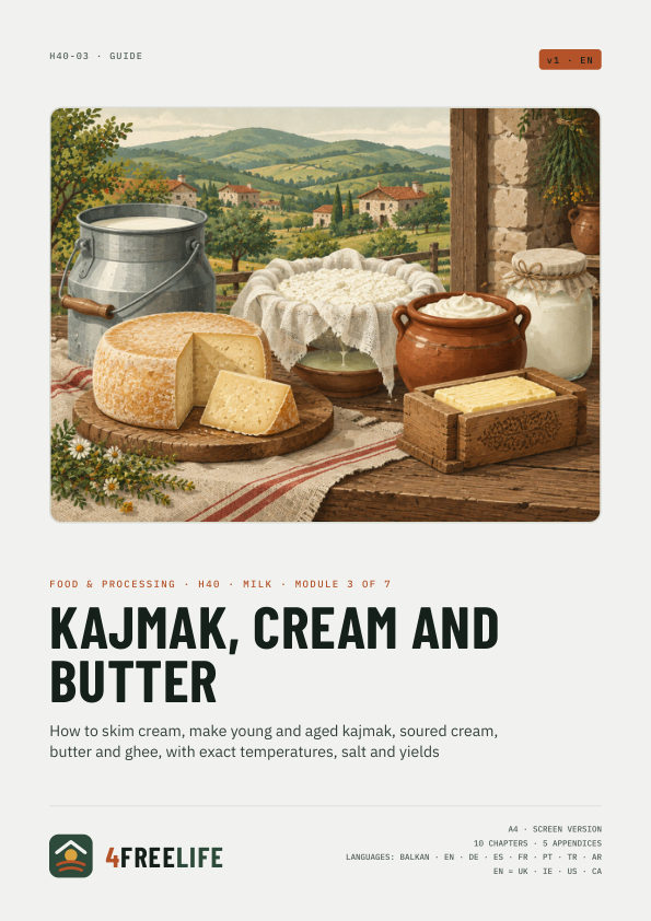 Kajmak, cream and butter