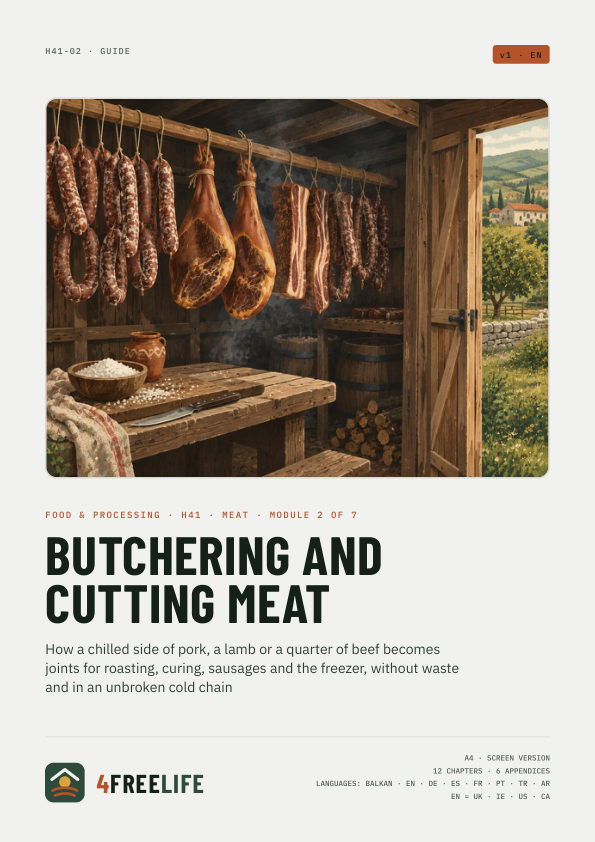 Butchering and cutting meat