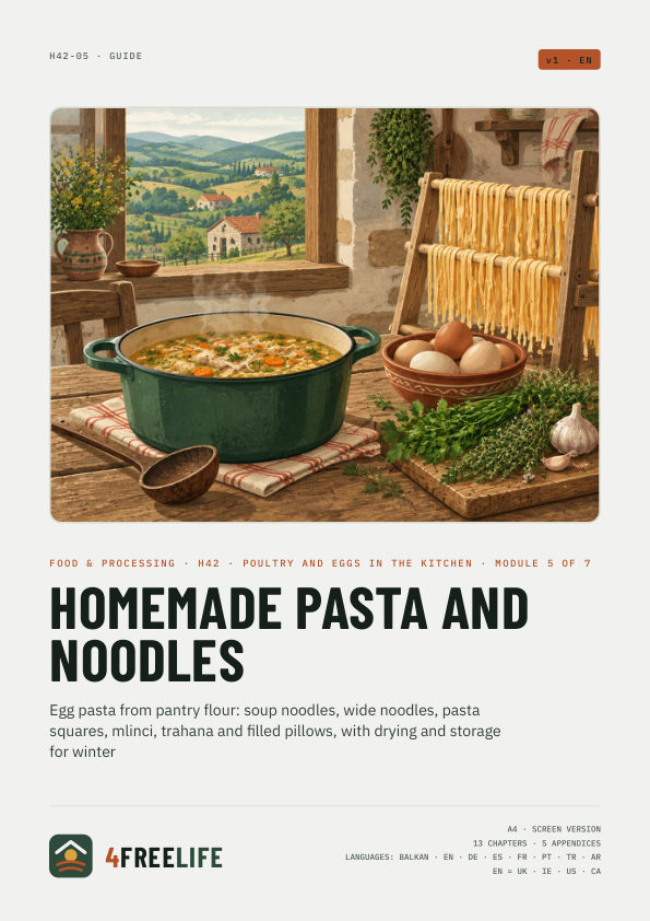 Homemade pasta and noodles