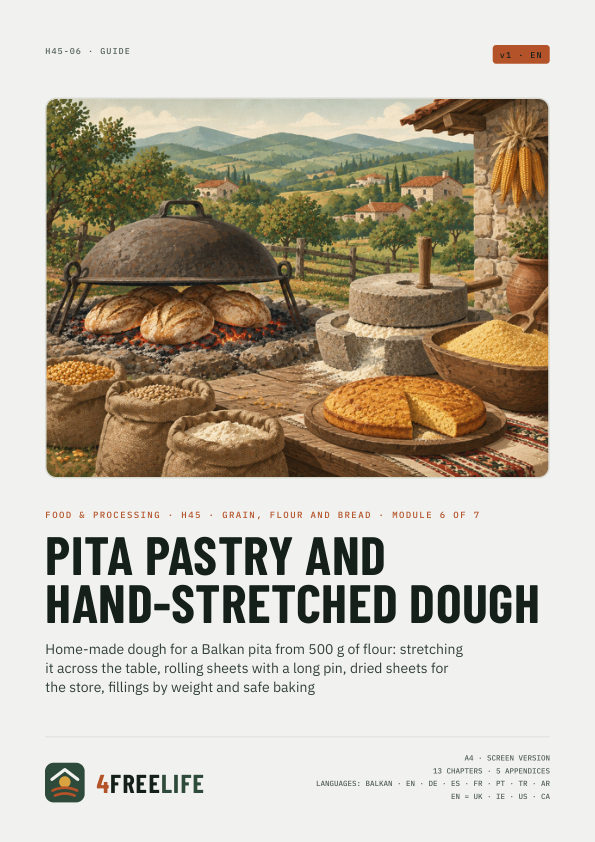 Pita pastry and hand-stretched dough