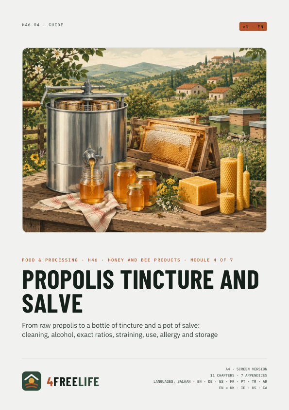 Propolis tincture and salve
