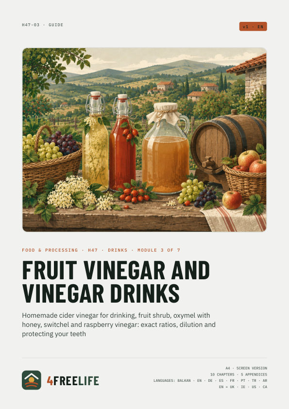 Fruit vinegar and vinegar drinks