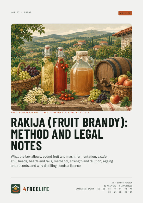 Rakija (fruit brandy): method and legal notes