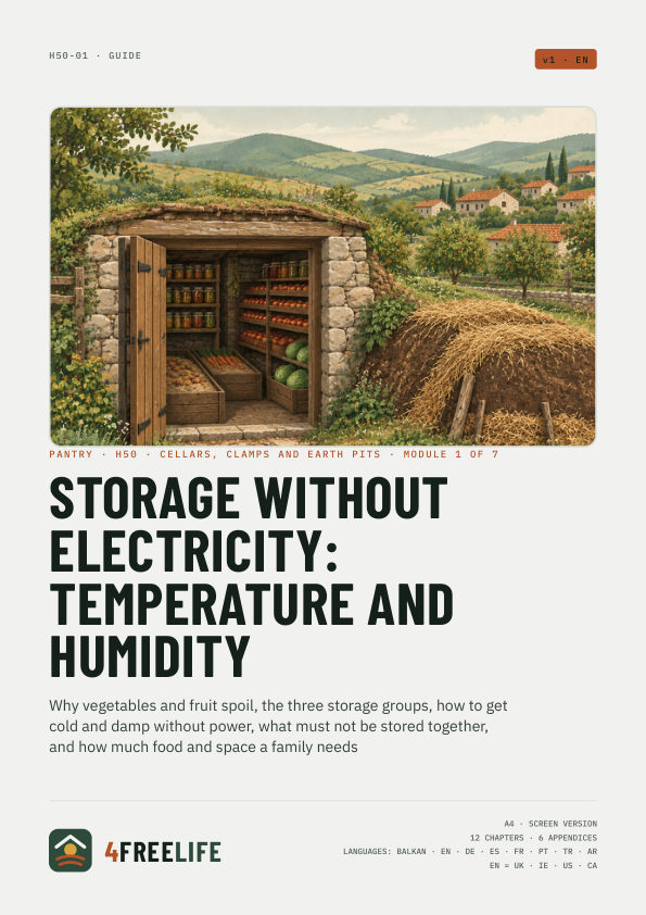 Storage without electricity: temperature and humidity