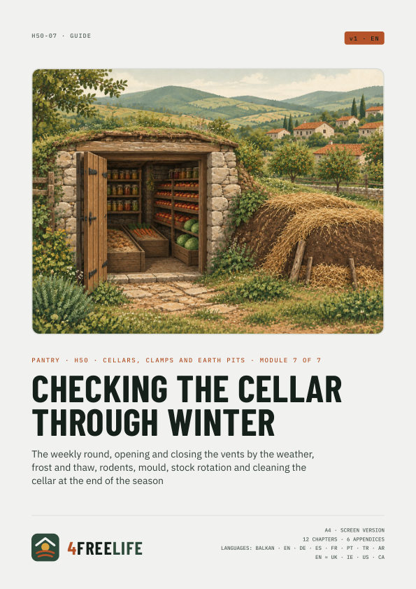 Checking the cellar through winter