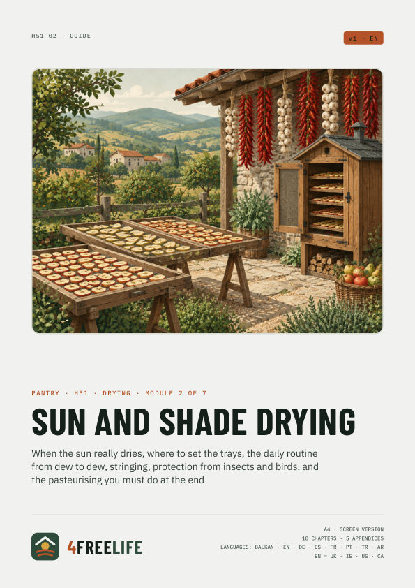 Sun and shade drying