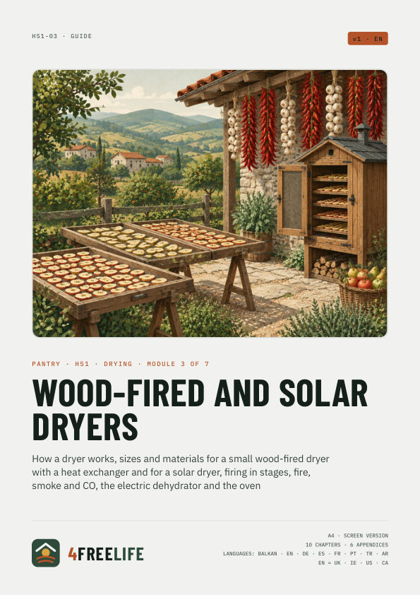 Wood-fired and solar dryers