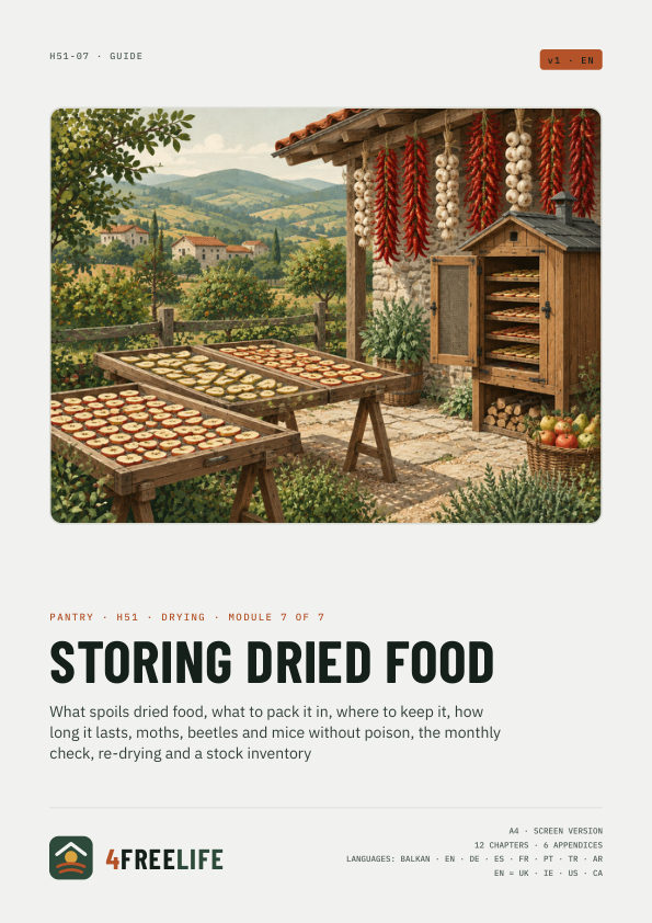 Storing dried food