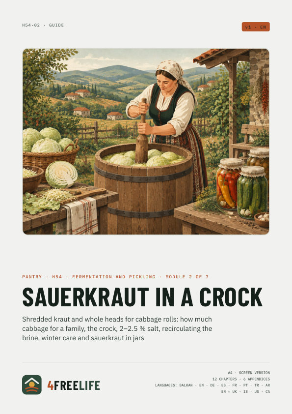 Sauerkraut in a crock