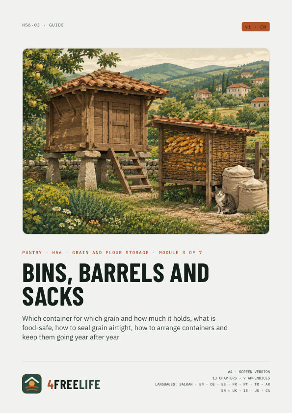 Bins, barrels and sacks