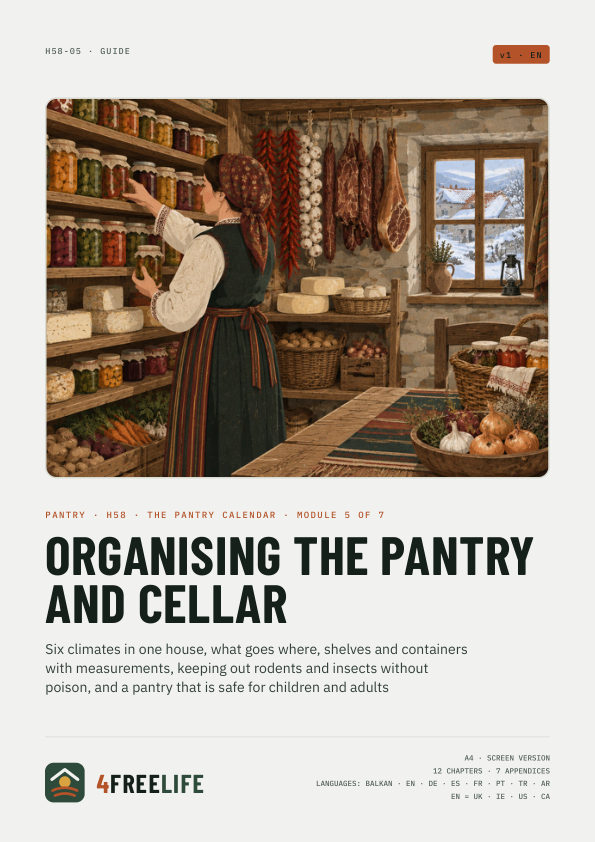 Organising the pantry and cellar