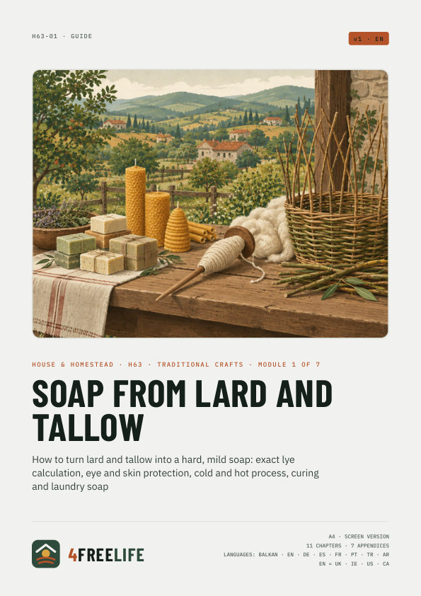 Soap from lard and tallow