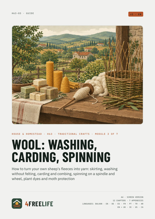 Wool: washing, carding, spinning