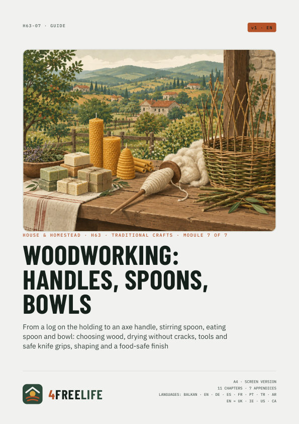 Woodworking: handles, spoons, bowls