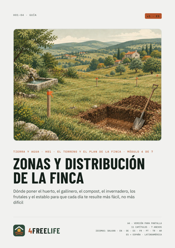 Zonas y distribución de la finca