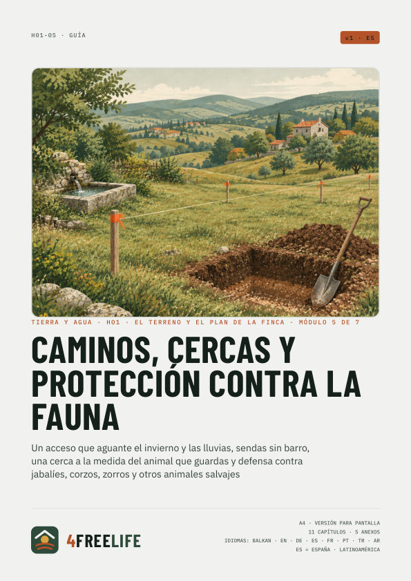 Caminos, cercas y protección contra la fauna