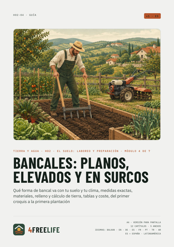 Bancales: planos, elevados y en surcos