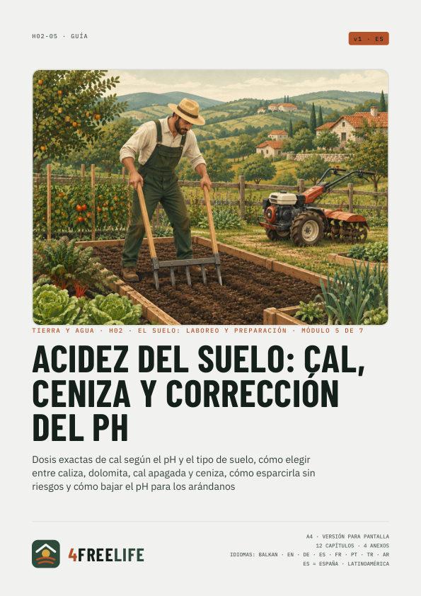 Acidez del suelo: cal, ceniza y corrección del pH