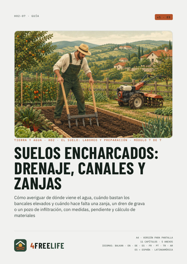 Suelos encharcados: drenaje, canales y zanjas