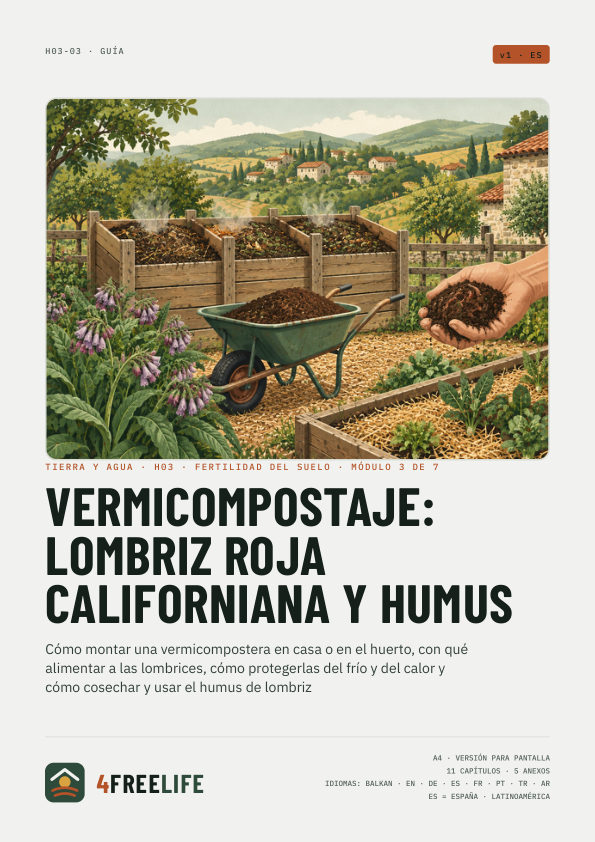 Vermicompostaje: lombriz roja californiana y humus