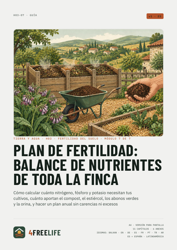 Plan de fertilidad: balance de nutrientes de toda la finca