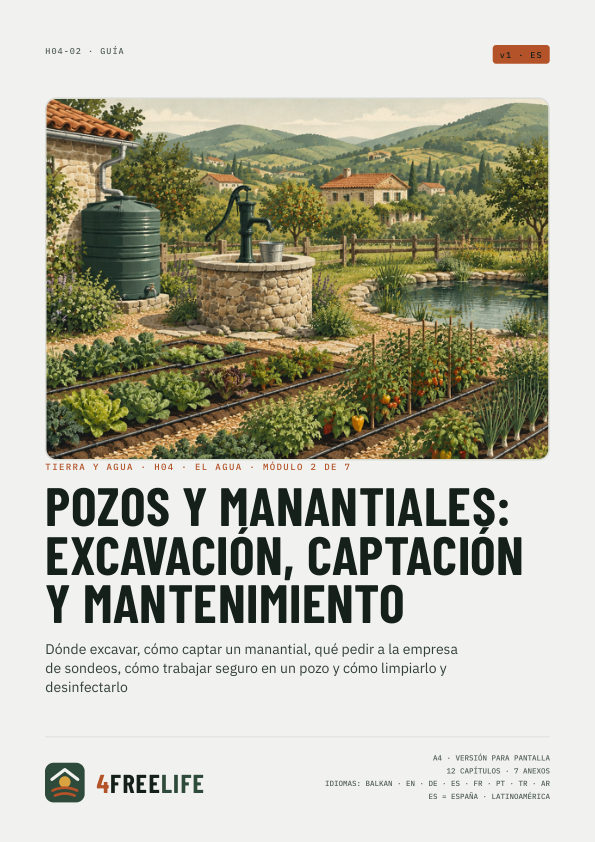 Pozos y manantiales: excavación, captación y mantenimiento