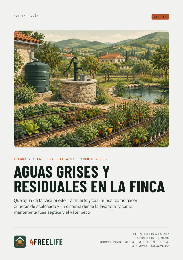 Aguas grises y residuales en la finca