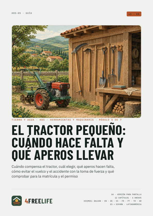 El tractor pequeño: cuándo hace falta y qué aperos llevar