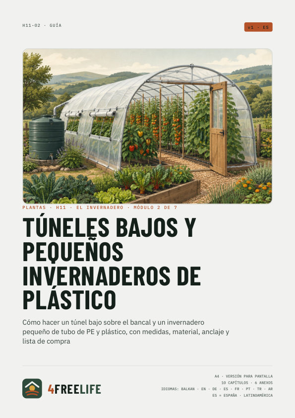 Túneles bajos y pequeños invernaderos de plástico