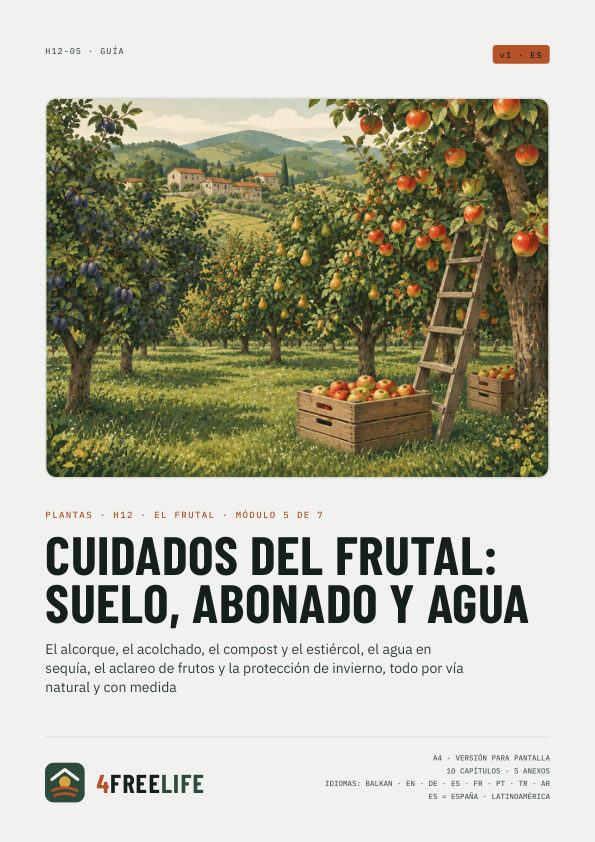 Cuidados del frutal: suelo, abonado y agua
