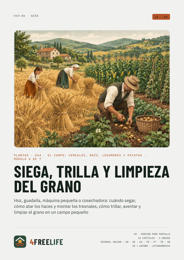 Siega, trilla y limpieza del grano