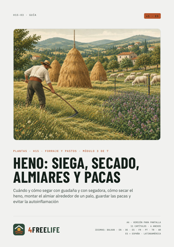 Heno: siega, secado, almiares y pacas