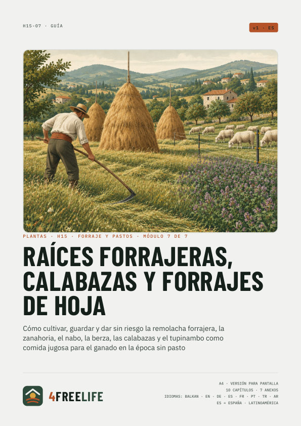 Raíces forrajeras, calabazas y forrajes de hoja