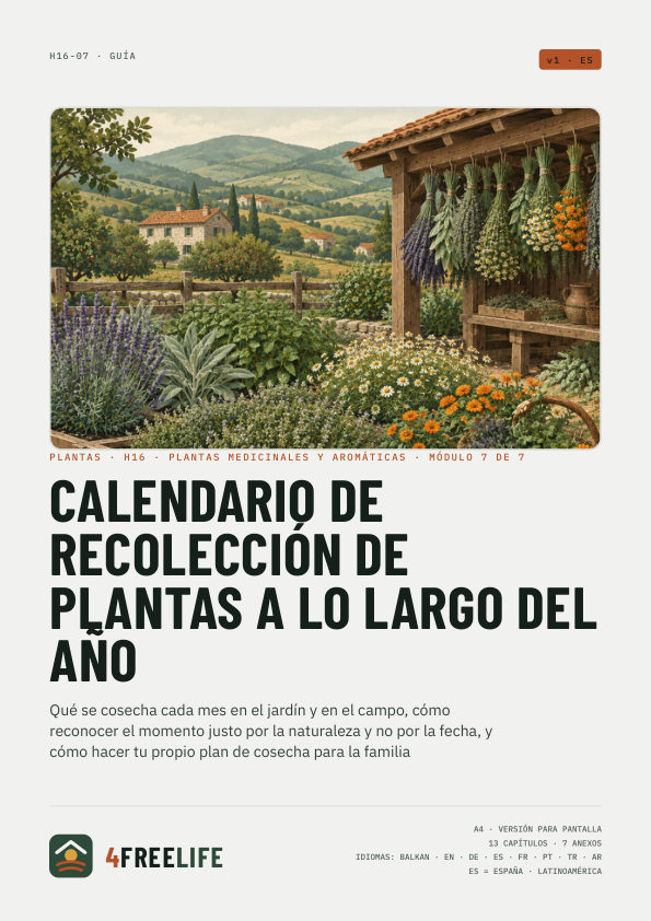 Calendario de recolección de plantas a lo largo del año