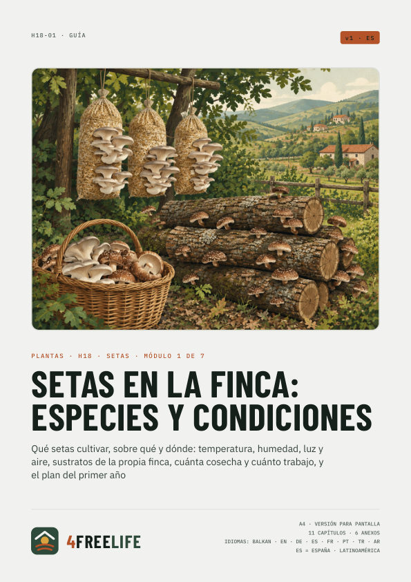 Setas en la finca: especies y condiciones