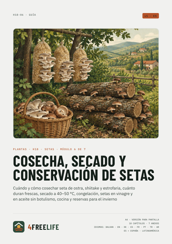 Cosecha, secado y conservación de setas