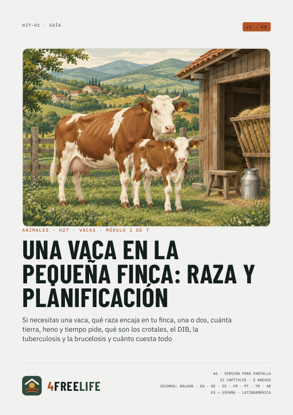 Una vaca en la pequeña finca: raza y planificación