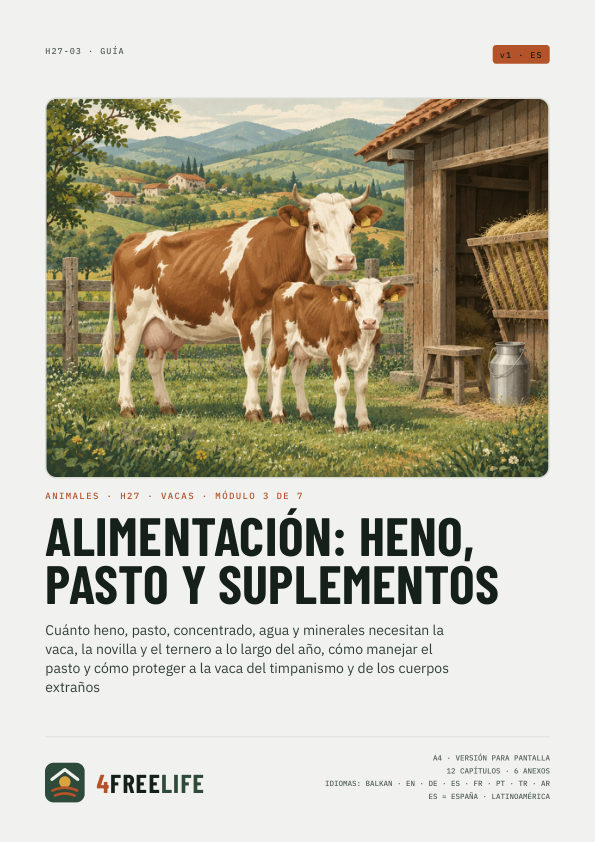 Alimentación: heno, pasto y suplementos