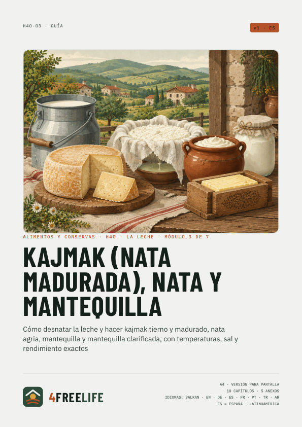 Kajmak (nata madurada), nata y mantequilla