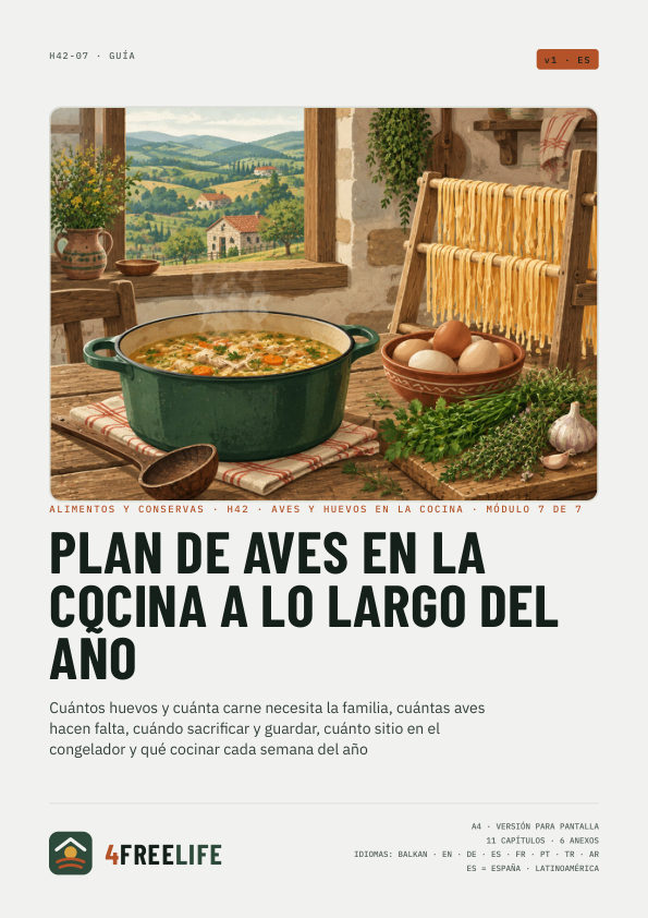 Plan de aves en la cocina a lo largo del año
