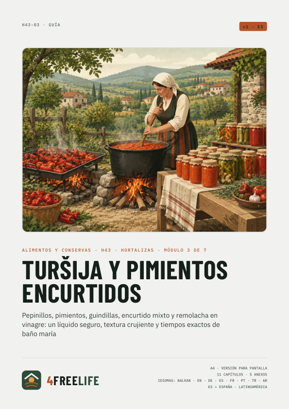Turšija y pimientos encurtidos