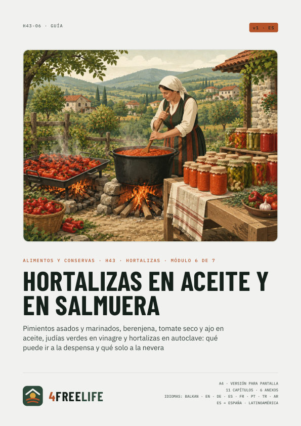 Hortalizas en aceite y en salmuera