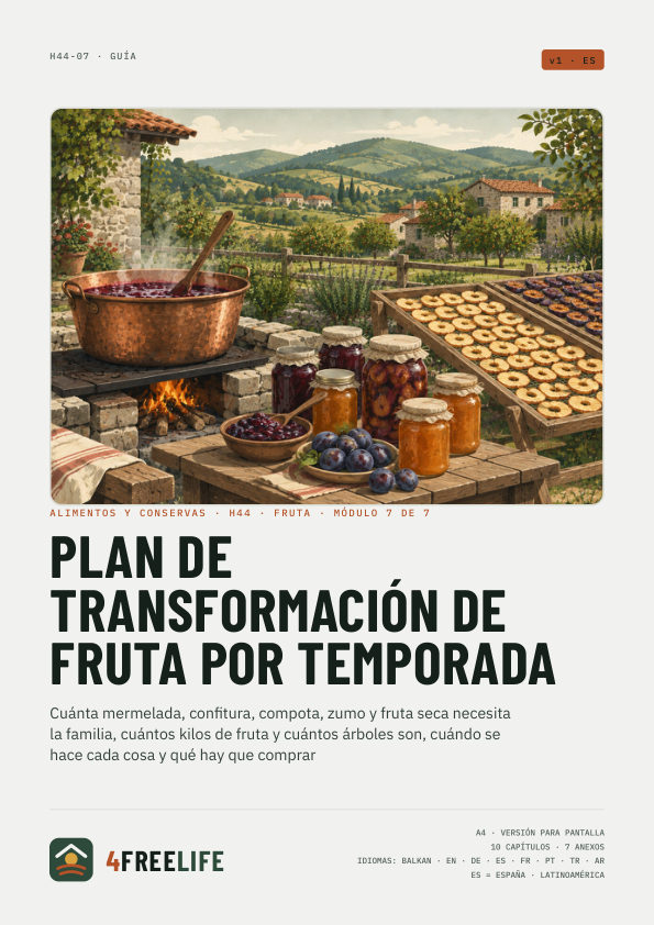 Plan de transformación de fruta por temporada